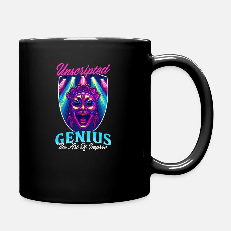 Impro-Theater Unscripted Genius: Die Kunst des Impro - Tasse einfarbig - Schwarz
