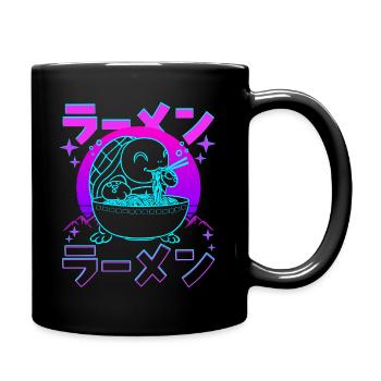 Rétro Kawaii Ramen Tortue De Mer - Mug uni - noir - Droite