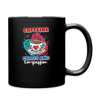 ED Nurse Caffeine, Chaos And Compassion - Full Colour Mug - black - Right
