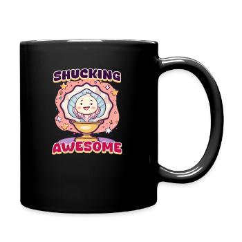 Austernschälen Fantastisch - Tasse einfarbig - Schwarz - Rechts