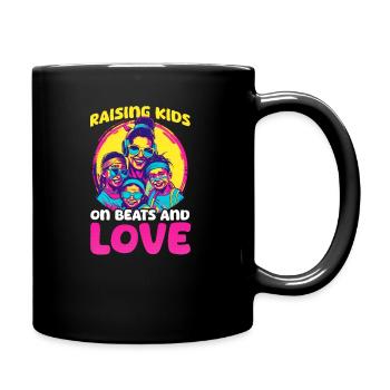 EDM Rave Mom Raising Kids on Beats and Love - Full Colour Mug - black - Right