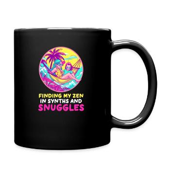 EDM Rave Mom Finding My Zen in Synths and Snuggles - Full Colour Mug - black - Right