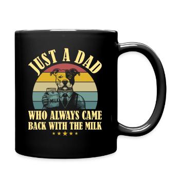 Dog Father Humor Dad Meme Parent Dad - Full Colour Mug - black - Right
