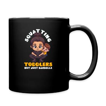 Bodybuilding Maman accroupie bambins pas d’haltères - Mug uni - noir - Droite