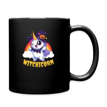 Halloween Unicorn Witchicorn - Full Colour Mug - black - Right