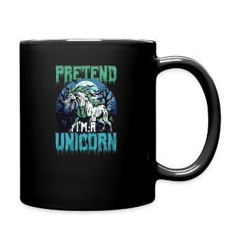 Halloween Unicorn Pretend I'm A Unicorn - Full Colour Mug - black - Right