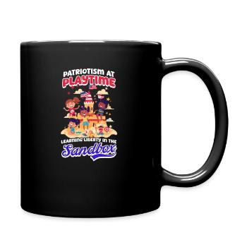 Kindergarten Teacher Patriotism At Playtime - Full Colour Mug - black - Right