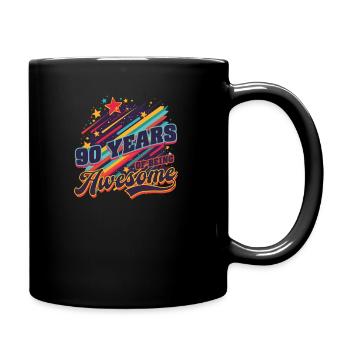 90 Years Old 90 Years of Being Awesome - Full Colour Mug - black - Right