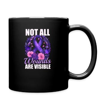 Violence domestique : toutes les blessures ne sont pas visibles - Mug uni - noir - Droite