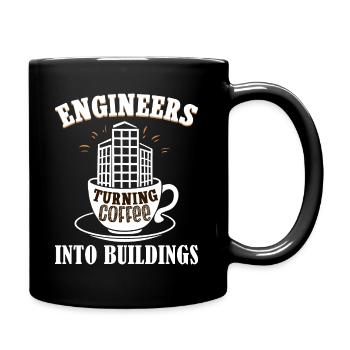 Humour Café Civil Engineering - Full Colour Mug - black - Right