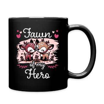 Rehkitz Liebe Romantische Idee Paar - Tasse einfarbig - Schwarz - Rechts