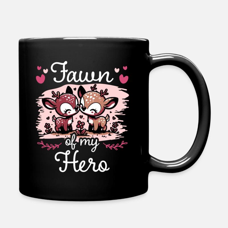 Rehkitz Liebe Romantische Idee Paar - Tasse einfarbig - Schwarz