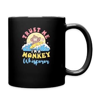 Monkey Lover I'm A Monkey Whisperer - Full Colour Mug - black - Right