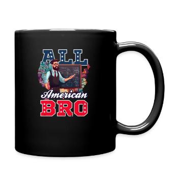 4. Juli Mathelehrer All American Bro - Tasse einfarbig - Schwarz - Rechts