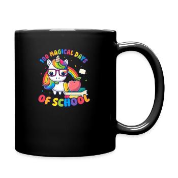 100 Tage Schullehrer Magische Schultage - Tasse einfarbig - Schwarz - Rechts