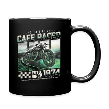 Cafe Racer 1974 Birthday Gift - Full Colour Mug - black - Right