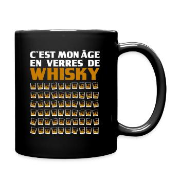 Humour Whisky Age Verre 60 ans - Mug uni - noir - Droite
