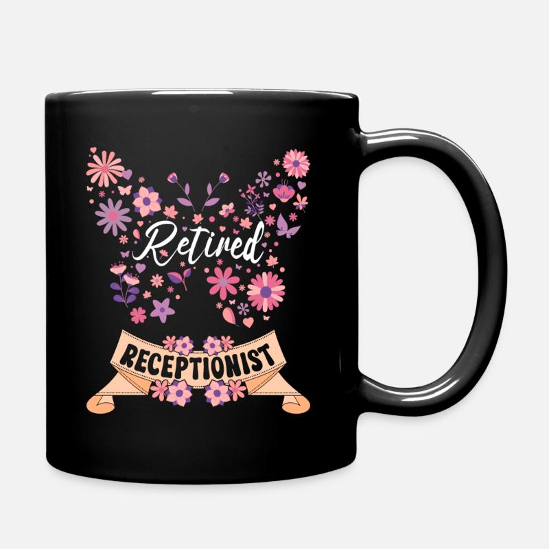 Retraitée Femme Réceptionniste Retraite - Mug uni - noir