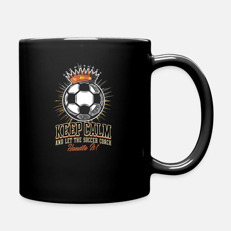 Fußballtrainer Ruhe bewahren Lass den Fußballtrainer damit umgehen - Tasse einfarbig - Schwarz