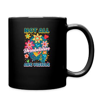 Le handicap invisible n’est pas tous visibles - Mug uni - noir - Droite