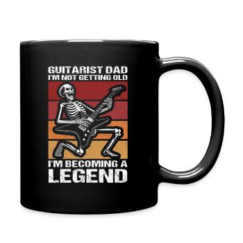 Gitarrist Papa Rock and Roll Gitarrenspieler - Tasse einfarbig - Schwarz - Rechts