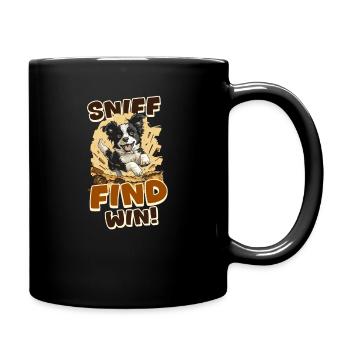 Barn Hunt Sniff, Find, Win! - Full Colour Mug - black - Right