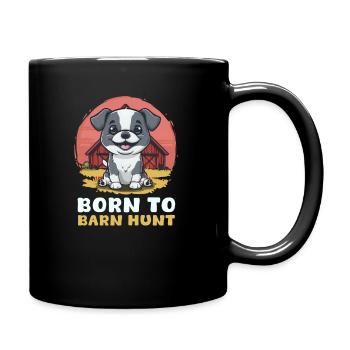 Barn Hunt Born To Barn Hunt - Full Colour Mug - black - Right