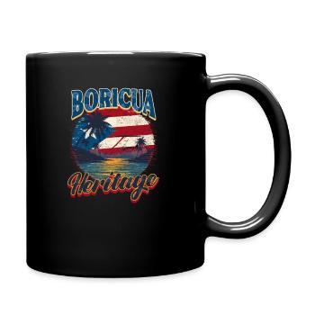 Puerto Rico Boricua Heritage - Full Colour Mug - black - Right