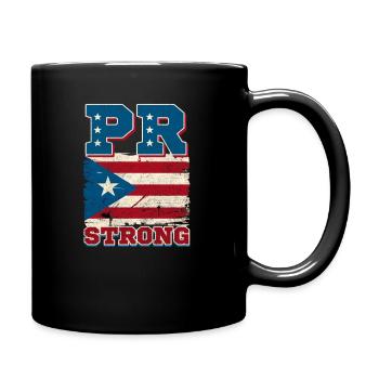 Porto Rico RP Drapeau fort - Mug uni - noir - Droite