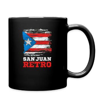 Porto Rico Drapeau San Juan Rétro - Mug uni - noir - Droite