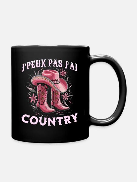 Femme Humour Danse Country Western - Mug uni - noir
