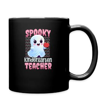 Kindergärtnerin Gruselige Kindergärtnerin - Tasse einfarbig - Schwarz - Rechts