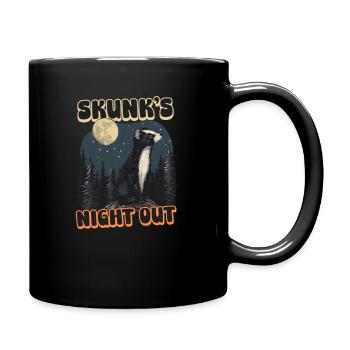 Skunk Skunks Abend - Tasse einfarbig - Schwarz - Rechts
