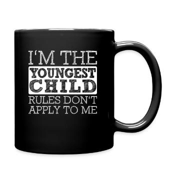 Familie Kinder Geschwister Lustig Geschenkidee - Tasse einfarbig - Schwarz - Rechts