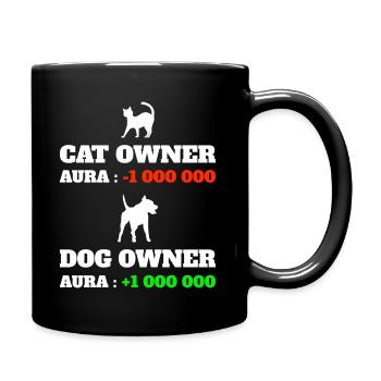 Points Aura Humour Meme Aura Chien - Mug uni - noir - Droite
