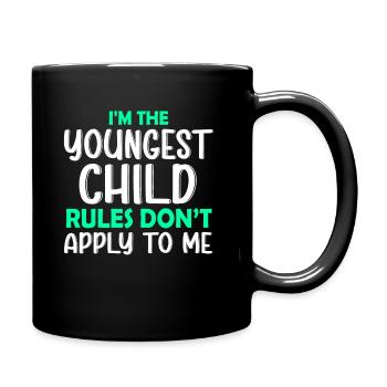 Familie Kinder Geschwister Lustig Geschenkidee - Tasse einfarbig - Schwarz - Rechts