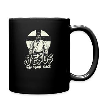 Jiu Jitsu Jésus vous soutient - Mug uni - noir - Droite