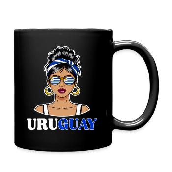 Uruguay Flagge Uruguay - Damen - Tasse einfarbig - Schwarz - Rechts