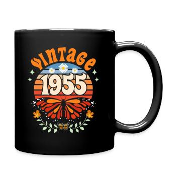 Papillon Année 1955 Femme 70 Ans Anniversaire - Mug uni - noir - Droite