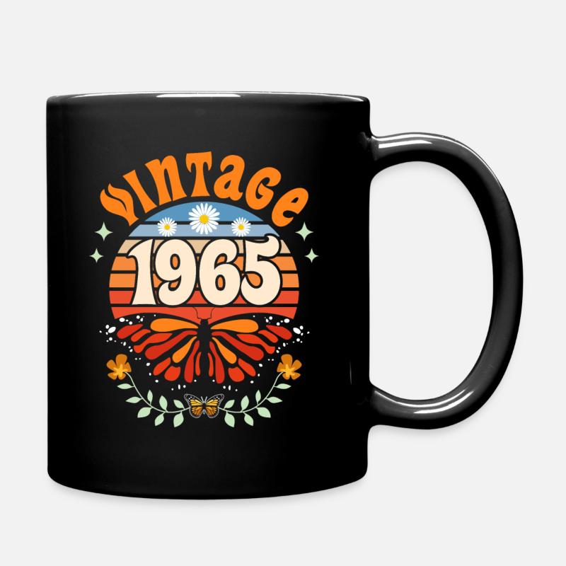 Papillon Année 1965 Femme 60 Ans Anniversaire - Mug uni - noir