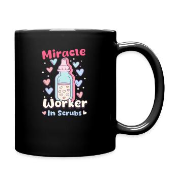 L&D-Krankenschwester Wundertäterin in Kitteln - Tasse einfarbig - Schwarz - Rechts