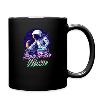 EDM Festival Rave To The Moon - Full Colour Mug - black - Right