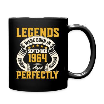 60th Anniversary September Year 1964 - Full Colour Mug - black - Right