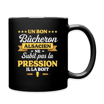 Bûcheron Alsacien Alsace Bûcheron - Mug uni - noir - Droite
