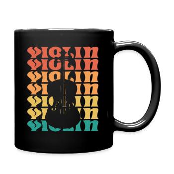 Violon Vintage Musicien Violoniste - Mug uni - noir - Droite