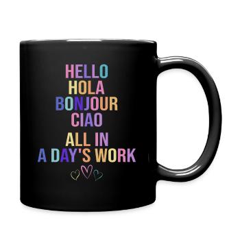 Ausbildung Bilingualer Humorlehrer - Tasse einfarbig - Schwarz - Rechts