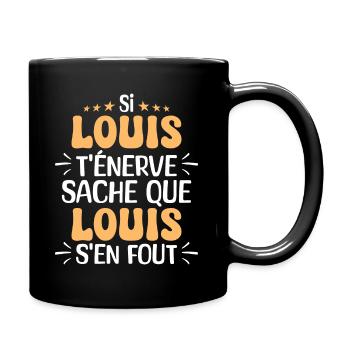 Nom Humour Prénom Personnalisé Louis - Mug uni - noir - Droite