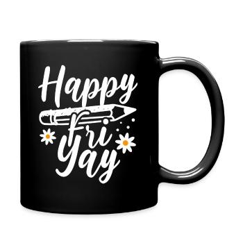 Humor Friday Lehrer-Wochenende - Tasse einfarbig - Schwarz - Rechts