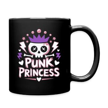 Punk Woman Princess Rocker Punk - Full Colour Mug - black - Right