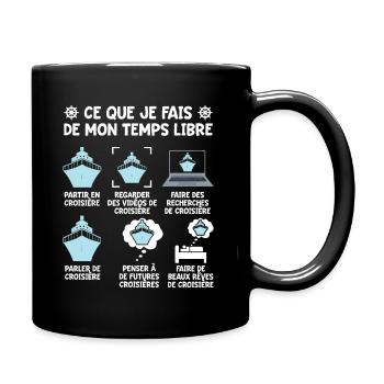 Partir En Croisière Temps Libre - Mug uni - noir - Droite